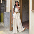 Ensemble Chic "Old Money" 2 Pièces – Haut et Pantalon Large